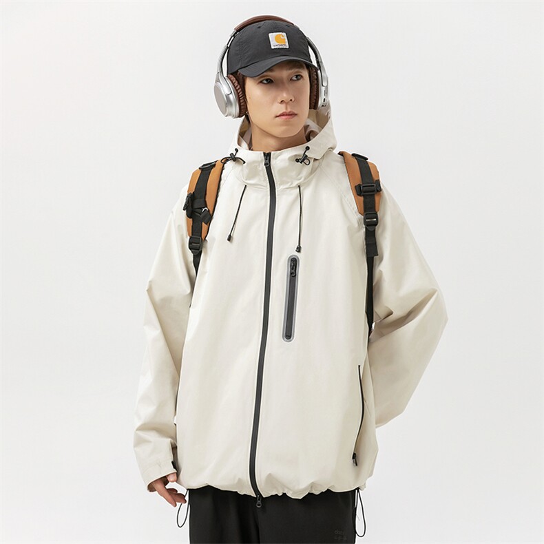 高品质连帽夹克男潮流宽松休闲外套A161-9292-P75图片