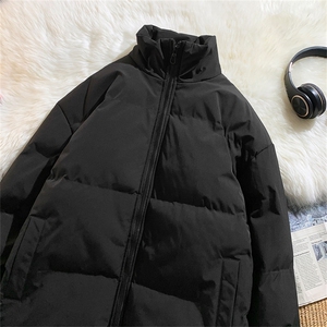 得物二开跑量棉衣休闲加厚棉服男女同款情侣纯色面包服218-35图片