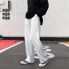男夏季新款纯色冰丝休闲裤直筒宽松裤子运动裤B506P25，男装休闲裤，星座1116-2