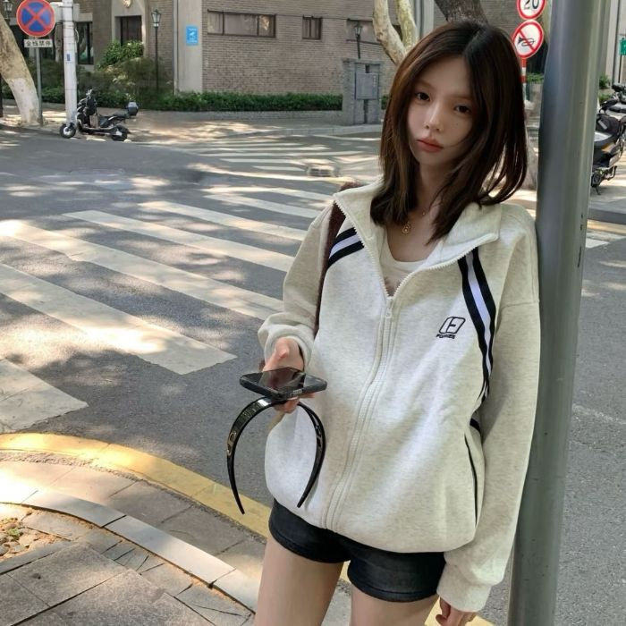 5372-P53原版做工华棉复合牛奶丝休闲卫衣薄款/加绒，女装卫衣/绒衫，星座617A-2