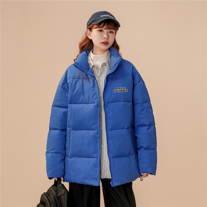 中性！22冬季新品字母印花立领棉服TPMY54P65控99特批无差价,男装棉衣,A247A