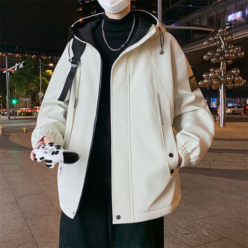 2025新款男休闲宽松冬季加绒加厚连帽夹克,男装夹克,星座1206（原A206）