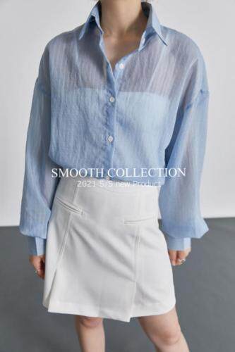 新款暗条纹衬衣两个色清爽的早秋系列，其它，SMOOTH