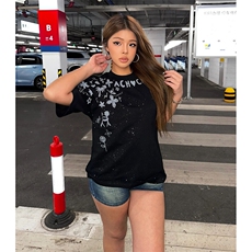 万针全刺绣工艺抖音得物高品质260克重磅纯棉双纱美式高街短袖T恤，男装T恤，电商A486