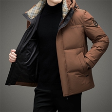 L680钱塘2020-2新款中年男士休闲百搭连帽羽绒服外套数据好P250，男装羽绒服，钱塘207-2