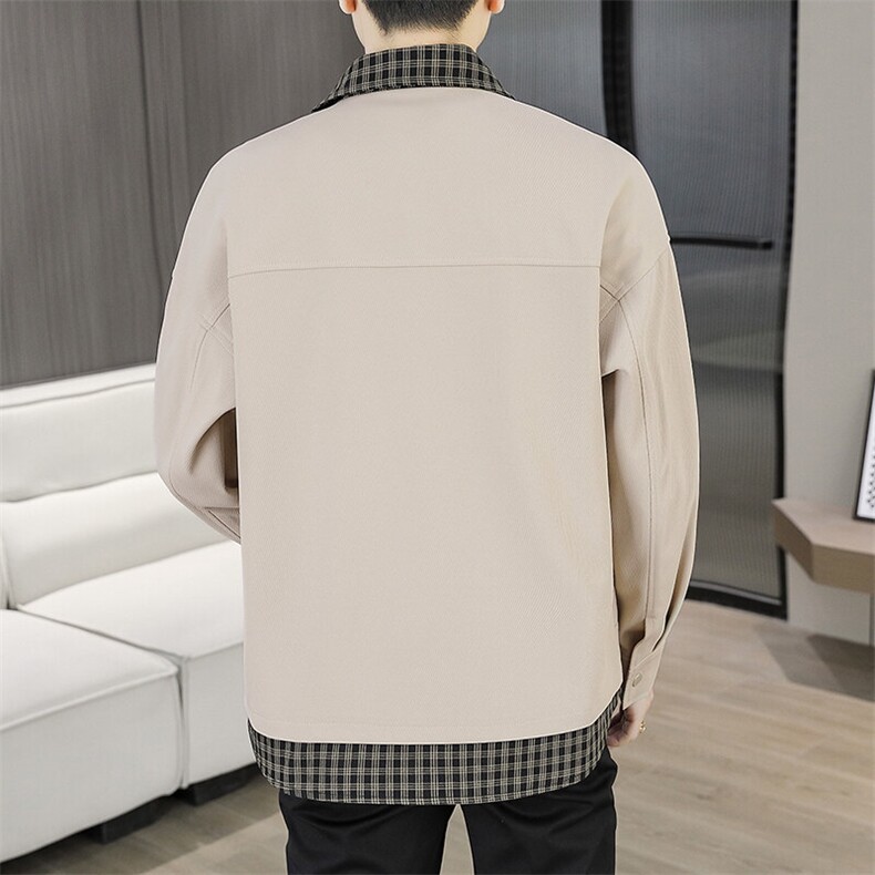 507A-JK258-P1052025春季时尚青年百搭假两件夹克外套,男装夹克,星座507A（原星座306B-2）