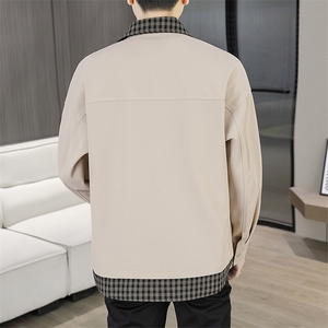 507A-JK258-P105 2025春季时尚青年百搭假两件夹克外套图片