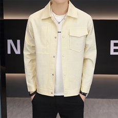 夹克外套男春秋休闲百搭时尚翻领男士夹克上衣N7805-P90，男装夹克，星座310B-3