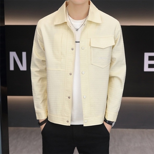 夹克外套男春秋休闲百搭时尚翻领男士夹克上衣N7805-P90图片