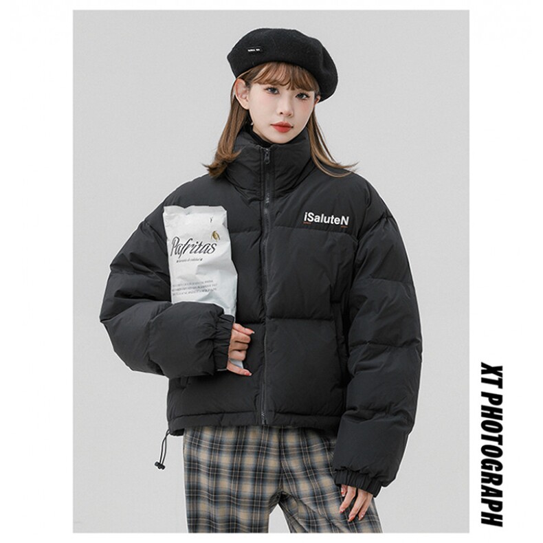 中性风23冬季时尚百搭宽松字母印花潮流棉服外套MY501P85控118,男装棉衣,A247A