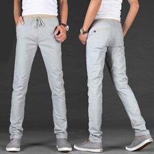 新款韩版灯芯绒长裤卫裤休闲裤男士裤子修身小直筒0114KS521-P20，男装休闲裤，天晨