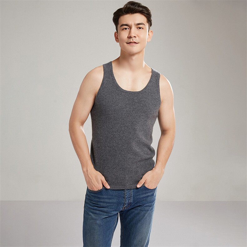 2024秋冬新款山羊绒男士羊绒背心男装，男装羊绒背心，镁纯羊绒