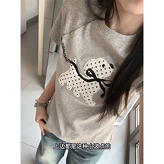H1045-P30实价刺绣贴布+内里铺布短袖女，男装T恤，星座617A-2