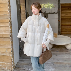 白色灯笼袖羽绒服女冬季2025新款韩版宽松a字版爆款加厚小个子图片