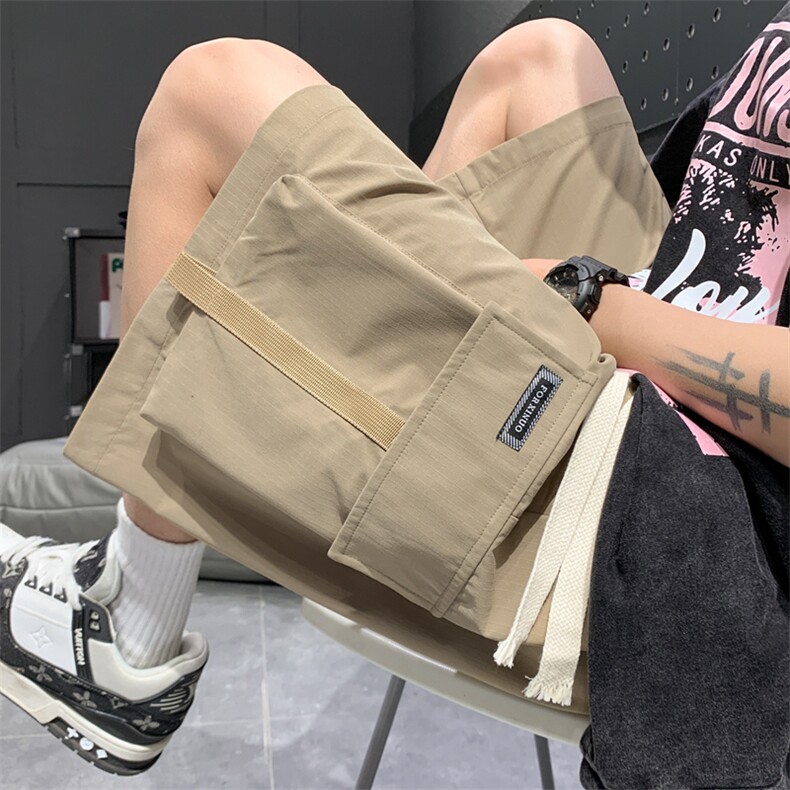 新款工装短裤男潮牌ins休闲裤宽松大码中裤五分裤D0612-P40,男装牛仔裤,星座308B-2