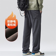 A178-1DY519AP85博奥绒华夫格秋冬季加绒美式休闲卫裤，男装休闲裤，电商A178-1