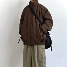 网图冬季美式复古棉衣宽松加厚立领外套保暖棉服A025-QY120-P78，男装棉衣，电商A025