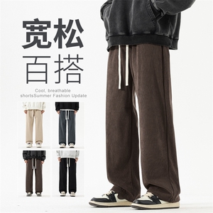 2025年秋冬新款港风灯芯绒裤子男裤直筒休闲裤宽松百搭男961-P43图片