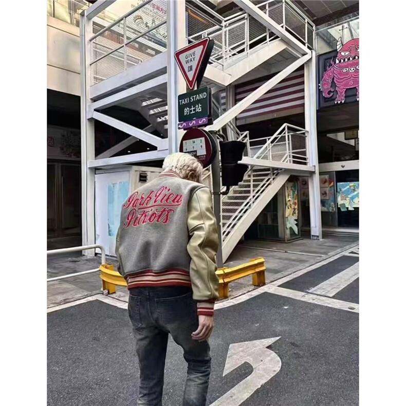美式复古毛巾绣棒球服外套男女2025早秋新款百搭情侣潮牌夹克上衣,男装夹克,星座1210-1