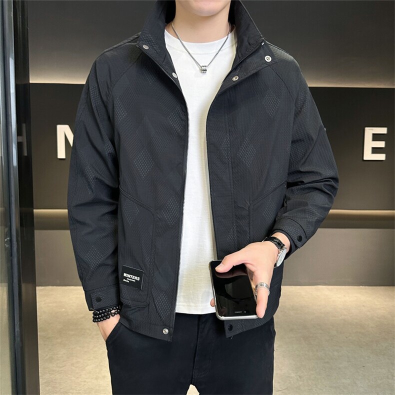店主风2025秋季新款立领外套男装休闲夹克C317-J6615-P110,男装夹克,电商C317