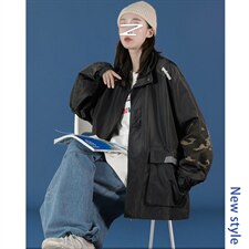 2021秋季新港风蒙马特大码男工装迷彩拼接夹克外套J6008-P65，男装夹克，电商A001