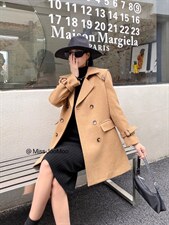 冬季新款海军风宽松西装领中长款外套，女装西装，祖玛