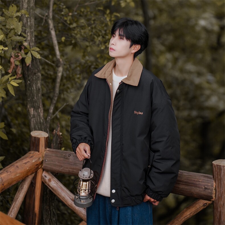 2025羽绒棉服刺绣潮牌潮流ins日系港风宽松美式痞帅重磅M878-TP68图片
