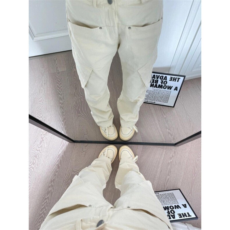 GZK278HH-P60美式复古褶皱大口袋工装裤男宽松直筒阔腿裤子,男装工装外套,星座1007（原301D）