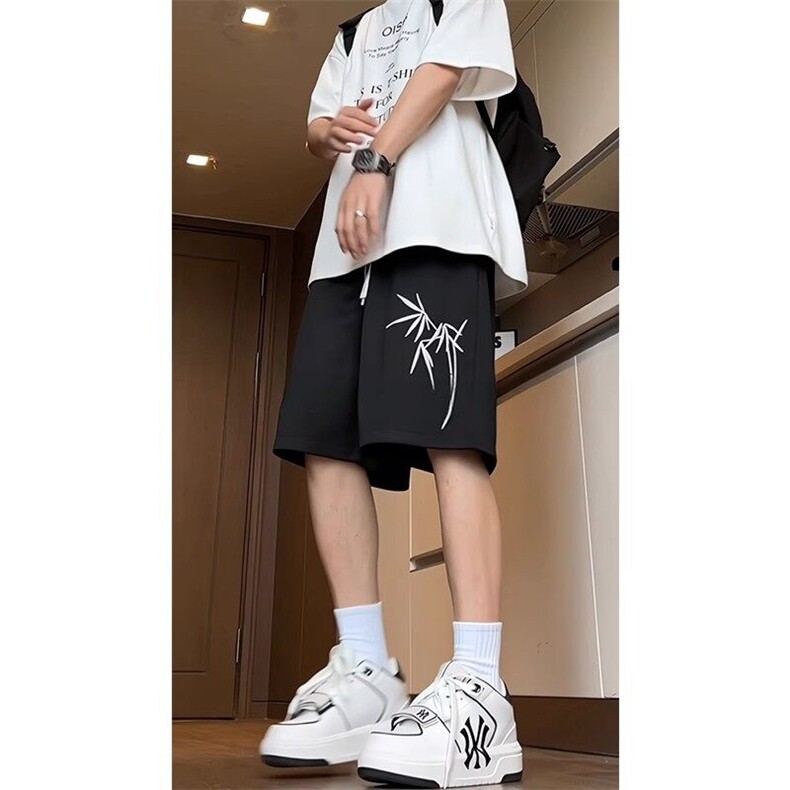 抖音品质新中式潮男夏季刺绣短裤五分裤DK113P25，男装牛仔裤，星座1904A