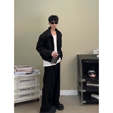 W9292-P80网图现货春季新款飞行员夹克美式复古垫肩棒球服外套，男装夹克，星座1608-2