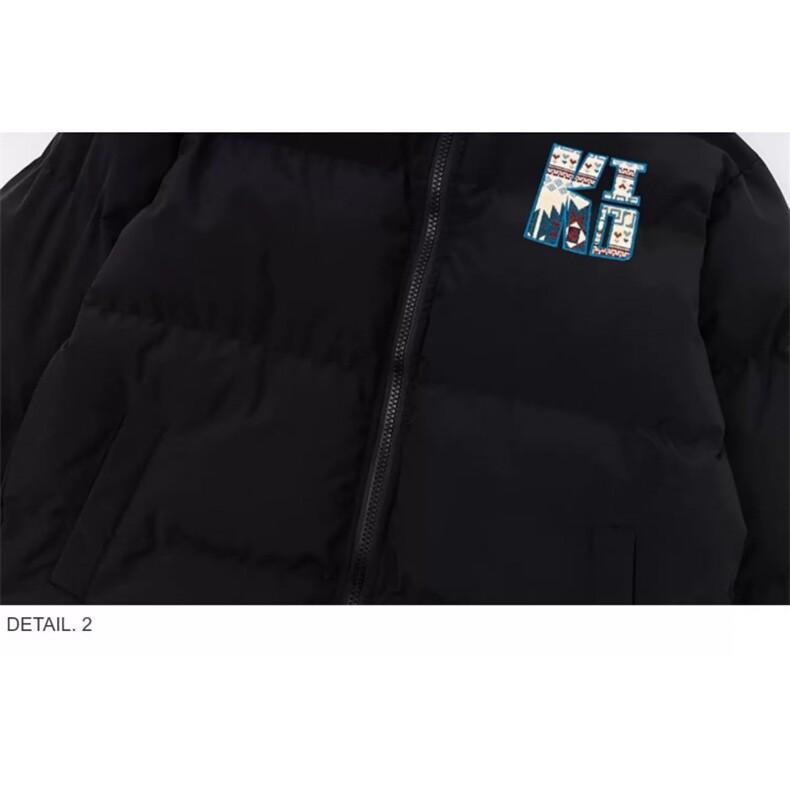 1506-1/M90021/P89美式复古刺绣字母立领棉服运动宽松保暖情侣,男装棉衣,星座1506-1