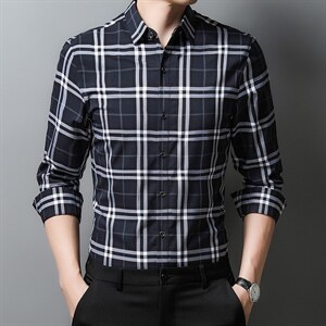 男式服装秋季新款衬衫男长袖翻领休闲四季可穿衬衣 XY2201-P78图片