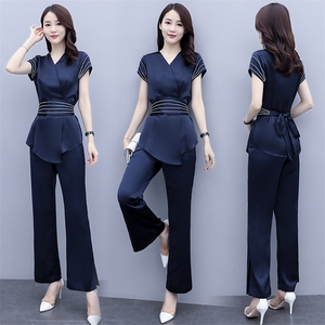 优雅时尚潮流套装/套裙短袖2021年夏季个性纯色休闲图片