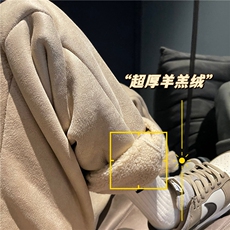 612-K938-P68(88)秋冬麂皮绒复合羊羔绒超厚实棉裤保暖3，男装棉衣，星座612