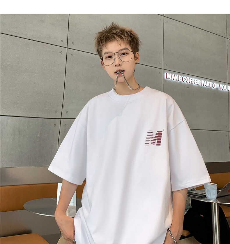 EQ426重磅发泡字母印花夏季潮牌短袖T恤男情侣装2024新款P28,男装T恤,电商C306-1