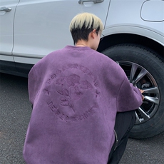 B359-YL9012特P50限价78美式万针刺绣重磅男女秋季炸街学生卫衣男，男装卫衣，电商B359
