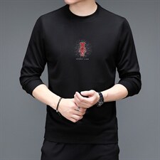 2023新款卫衣男士上衣针织衫长袖T恤P49，男装针织衫/毛衣，电商D223-1