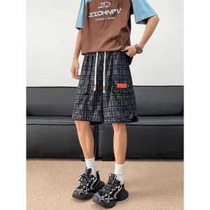 美式工装短裤男夏季2025新款潮牌青少年中裤子运动篮球宽松五分裤图片