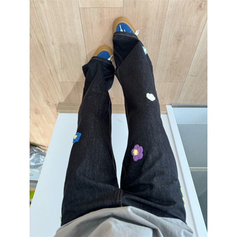 【有货】DKAT30-特P45高质量重工绣花显瘦牛仔裤抖音得物现货,男装牛仔裤,星座603-2