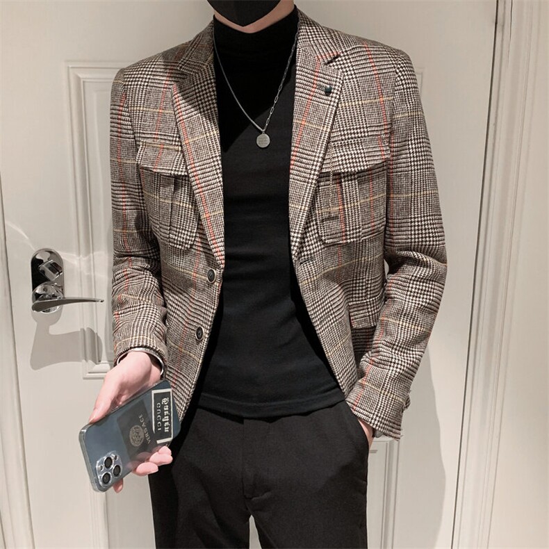 秋冬夹克西装单西修身休闲男士西服A236-XZ-193-P130,男装夹克,电商A236