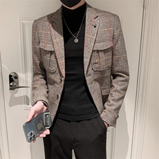 秋冬夹克西装单西修身休闲男士西服A236-XZ-193-P130，男装夹克，电商A236
