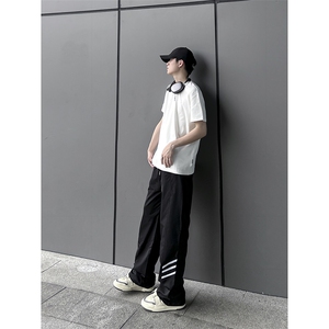 B221 美式ins街头hiphop休闲情侣宽松运动裤子 LK23117-P60 控78图片