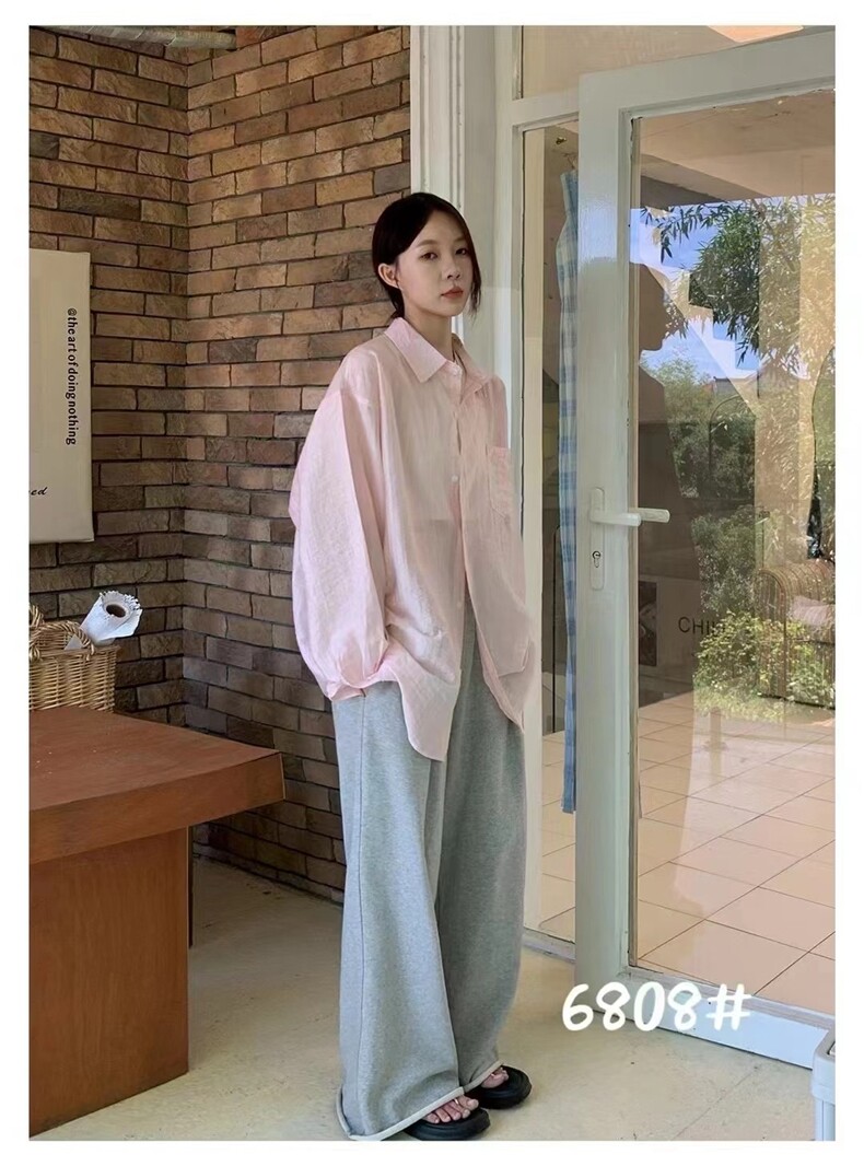 2025年新款时尚清凉长袖衬衫,女装衬衫,牛米欧羽绒服工厂店