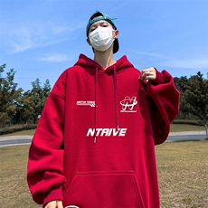 抖音得物供货可提供视频秋冬重磅美式宽松连帽卫衣DL2299，男装卫衣，电商A486