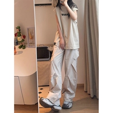 【有货】浅灰色伞兵工装裤男款美式机能冲锋裤A2202WW-特P38，男装工装外套，星座1007（原301D）