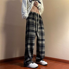 男春季新款时尚潮流格子布休闲裤K9516P38，男装休闲裤，星座1116-2