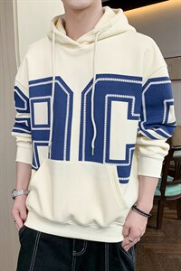 秋季新款卫衣店主风连帽套头印花落肩长袖上衣VE55125-P41控68图片