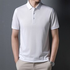 短袖T恤男翻领时尚上衣夏季中年男士商务休闲百搭纯色体恤，男装T恤，电商B212（原钱塘6029）
