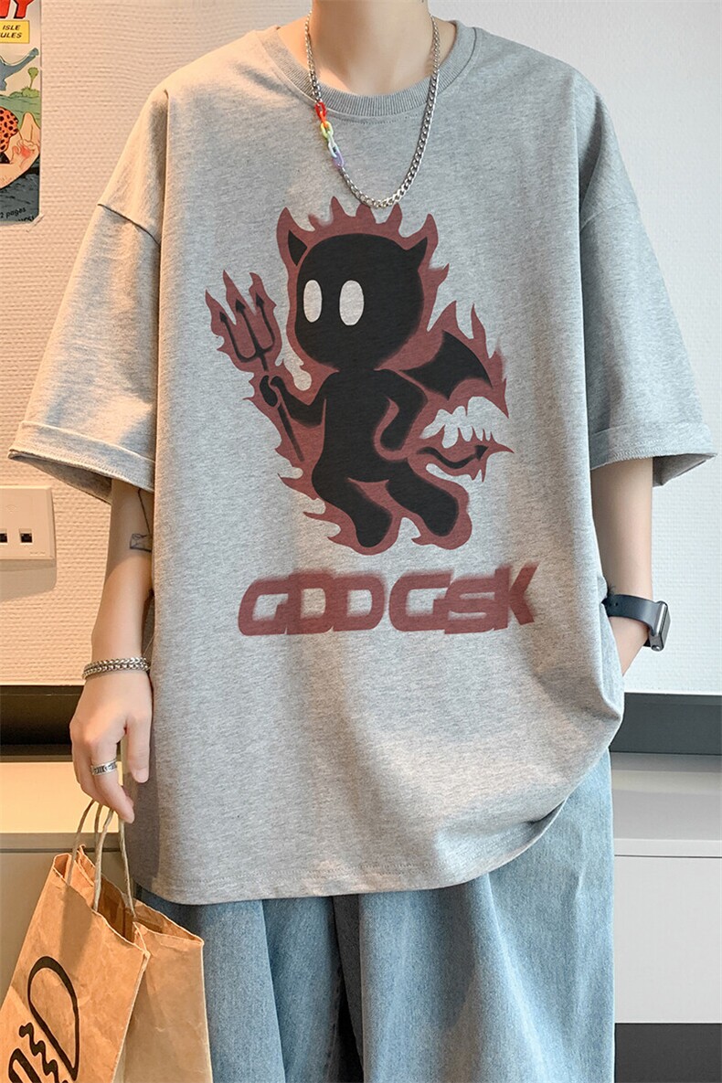 已注册/夏季内景重磅复古休闲短袖T恤男潮宽松打底衫DT00510/P25,男装T恤,电商B316