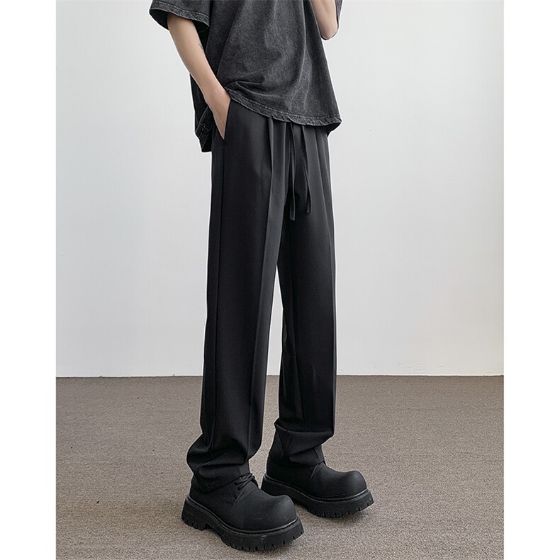 217-2-K2405-P45春夏垂感西装库男款式直筒阔腿休闲裤，男装西服套装，星座217-2
